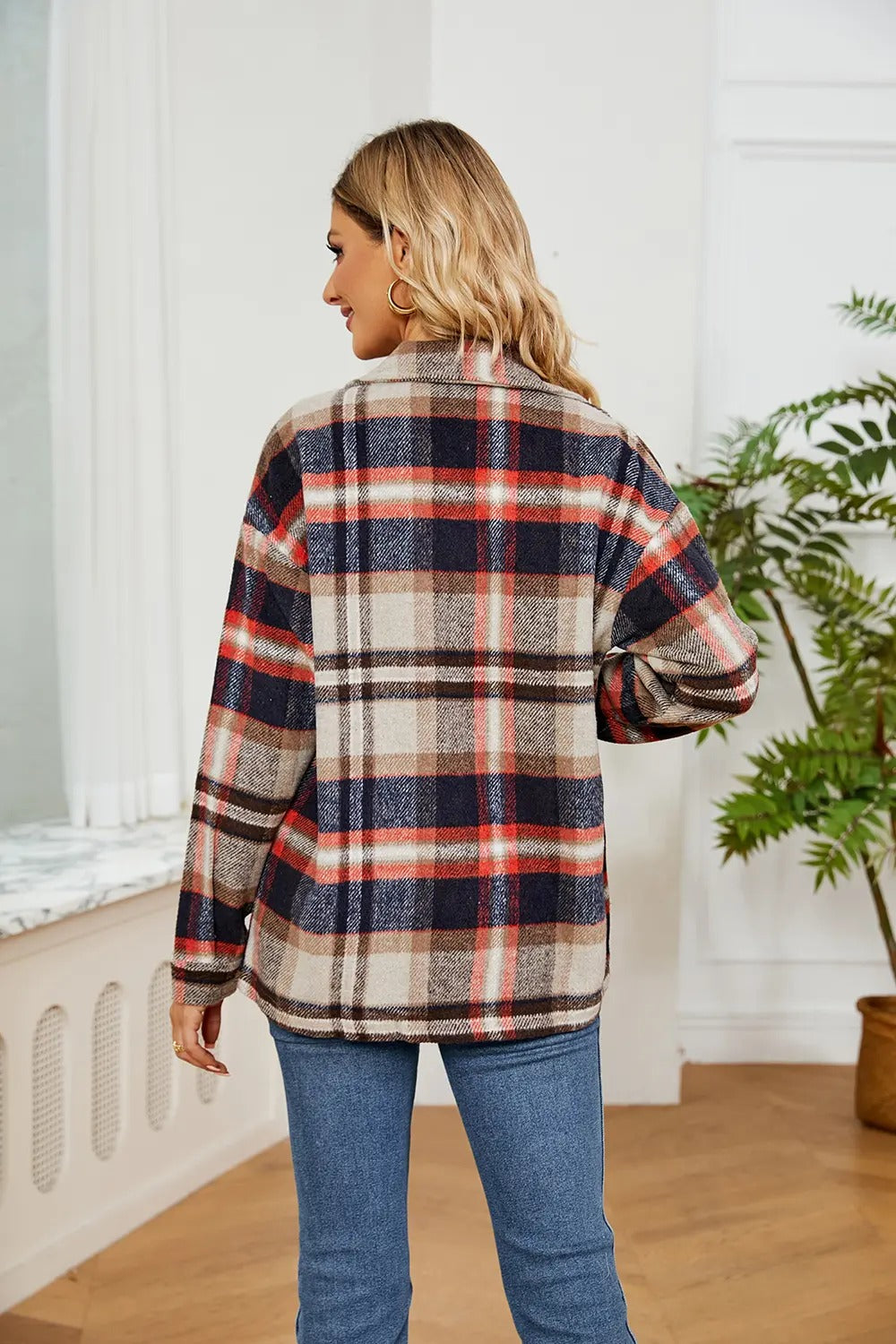 Plaid Button Shacket