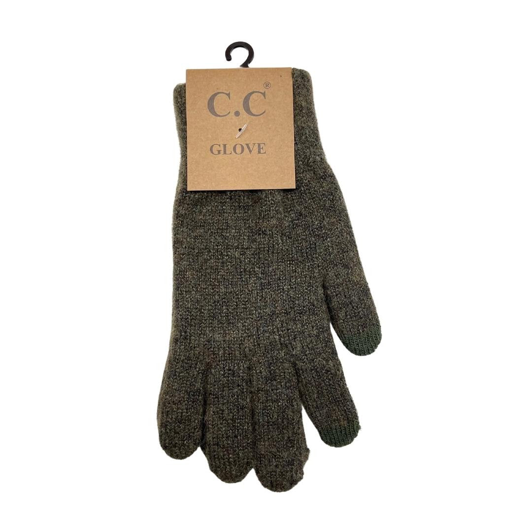 C.C Soft Knit Gloves(Moss)