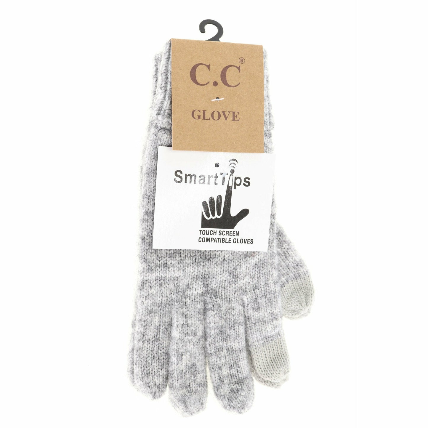 C.C Soft Knit Rib Gloves(Melange)