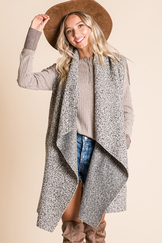 Charcoal Teddy Bear Vest- T954