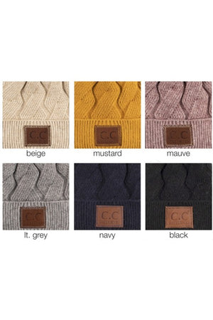 C.C Cable Beanie (Black)