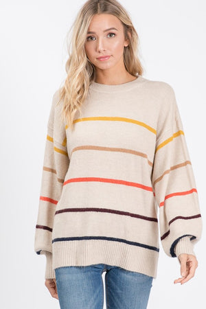 Color Stripe Sweater - T941