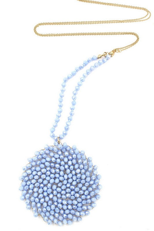 Blue Opal Starburst Necklace