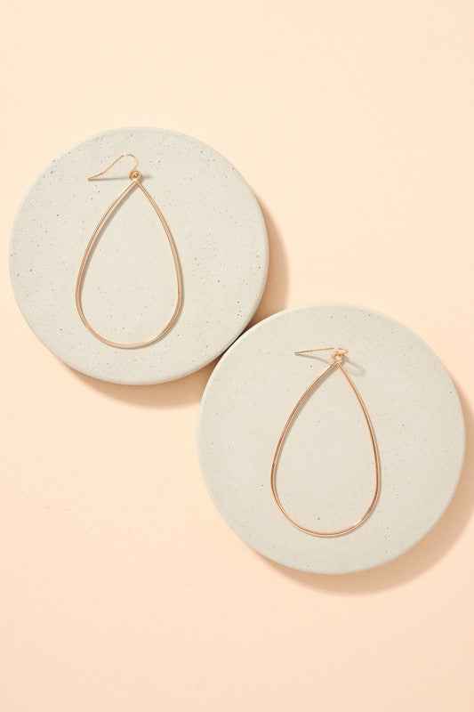 Gold Tear Drop Earrings