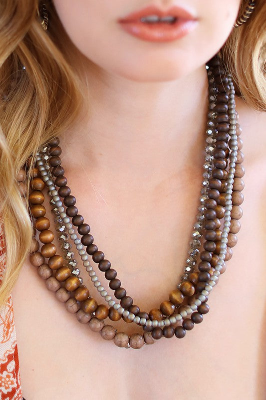 Neutrals Beaded Necklace