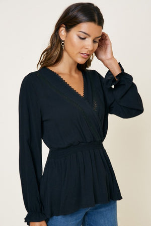 Black Peplum Top
