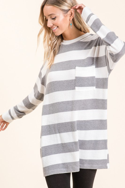 Grey Stripe Tunic