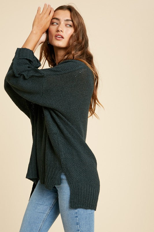 Blue Green Pullover Sweater