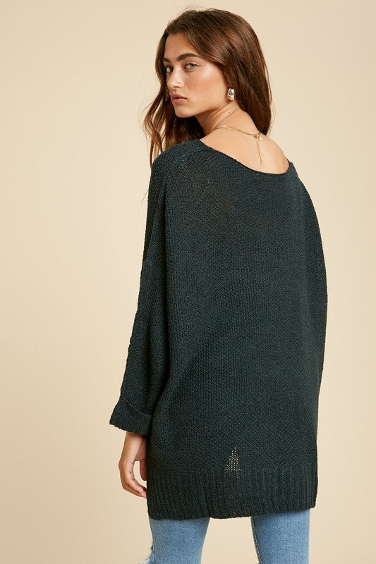 Blue Green Pullover Sweater