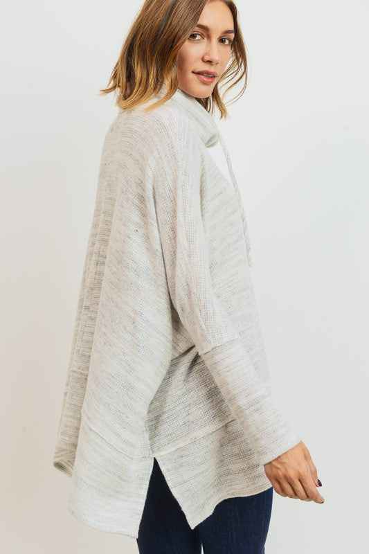 Brushed Marble Cowl Top