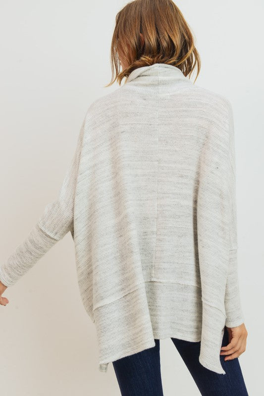 Brushed Marble Cowl Top
