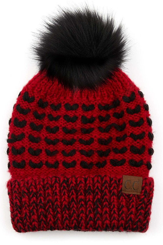 C.C Design Beanie(Red)