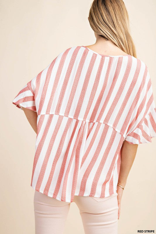 Stripe Babydoll top