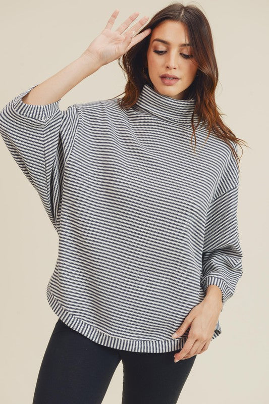 Charcoal Stripe Sweater - T836