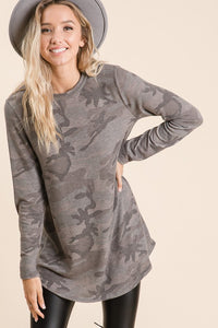 Camo Long Sleeve Top