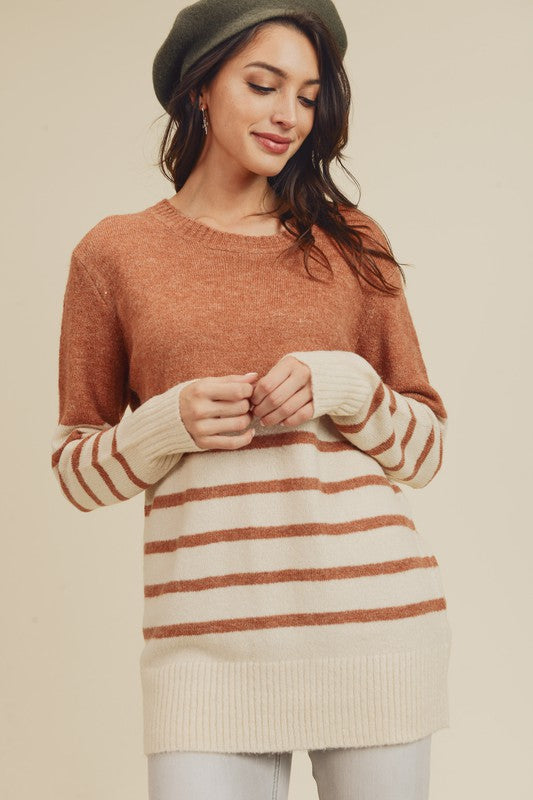 Rust Stripe Sweater