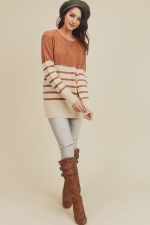 Rust Stripe Sweater