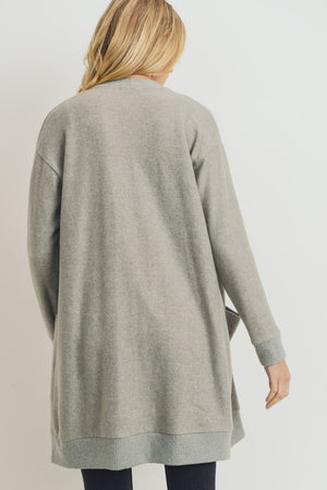Heather Grey Brush Cardigan