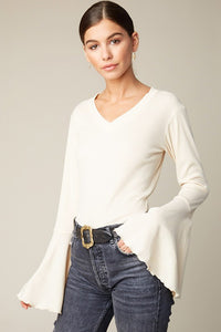 Natural Bell Sleeve Top