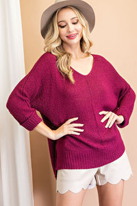 Cranberry Knit Sweater