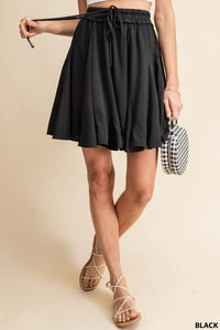 Black Ruffle Mini Skirt