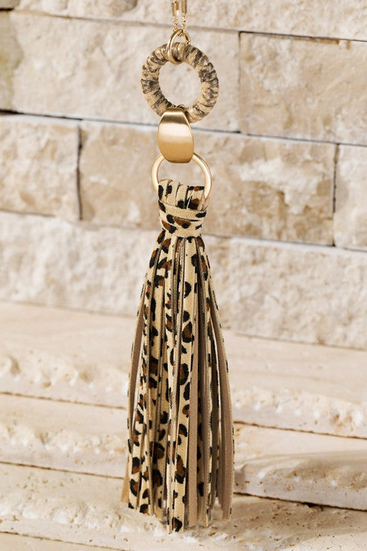 Leopard Tassel Necklace