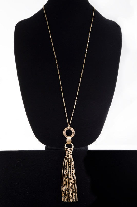 Leopard Tassel Necklace