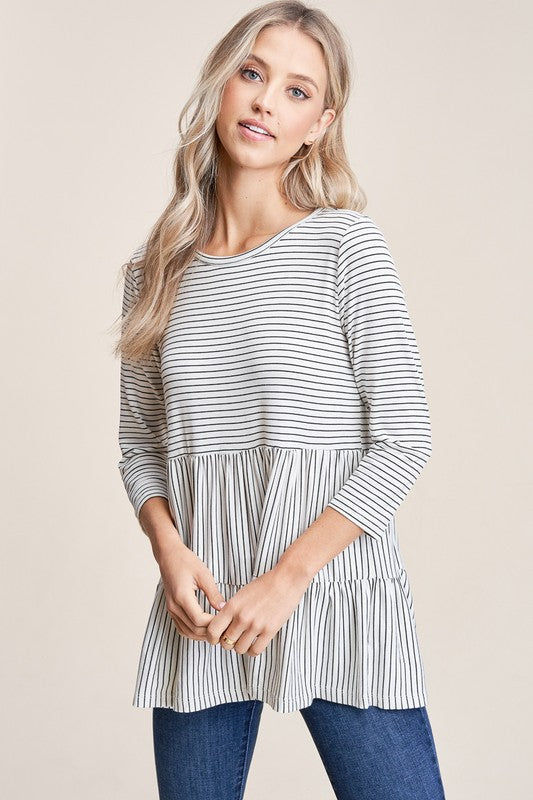 Tiered Stripe Top