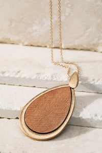 Brown Teardrop Necklace