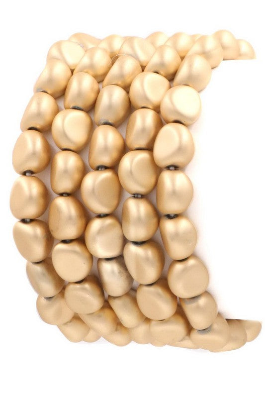 Matte Gold Bracelet Set