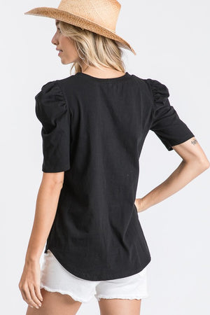Black Power Shoulder Top