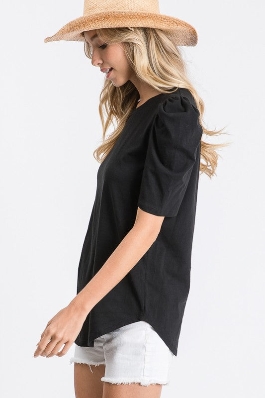 Black Power Shoulder Top