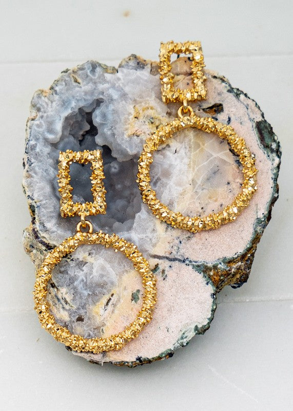 Gold Nugget Earrings