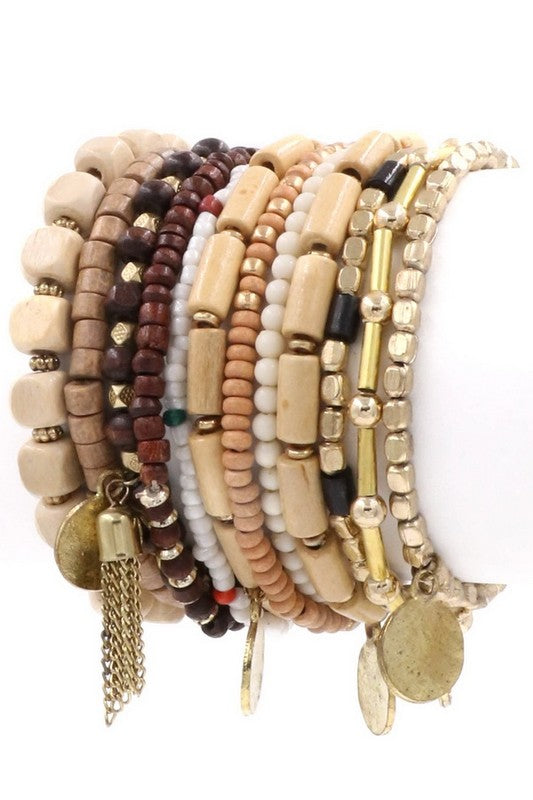 Brown Multi Bracelet Set