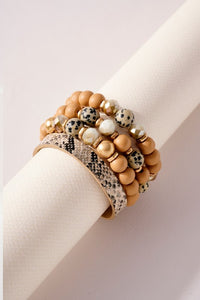 Nude Snake Bracelet Set