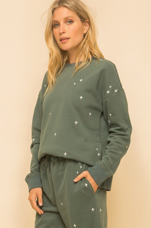 Vintage Embroidered Sweatshirt