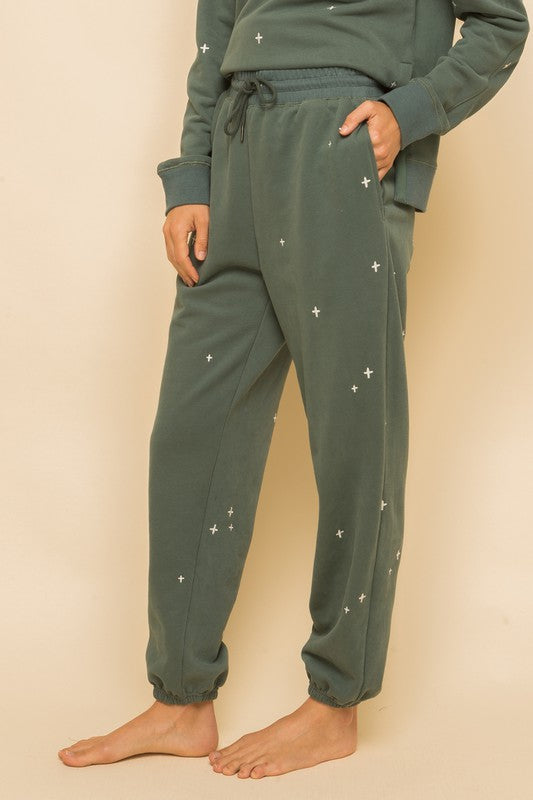 Vintage Embroidered Joggers