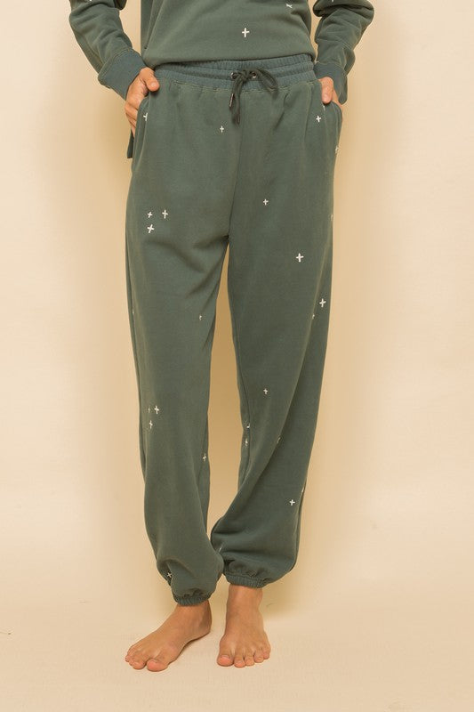 Vintage Embroidered Joggers