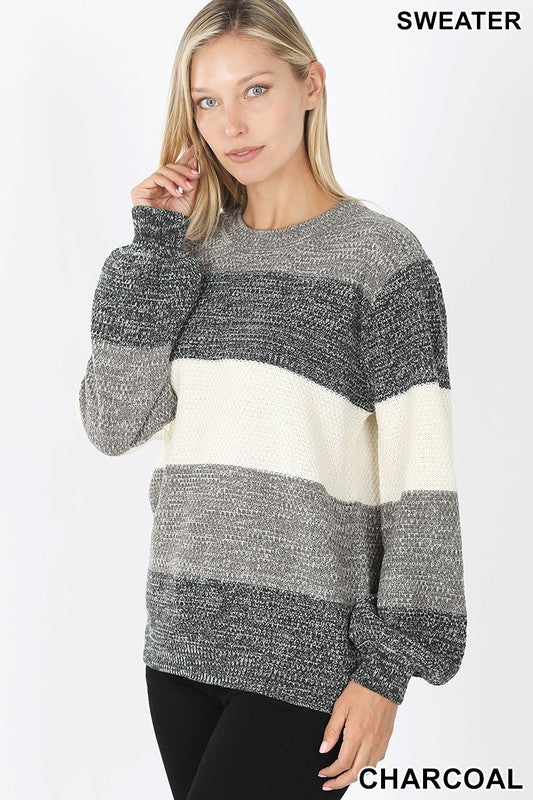 Grey Block Sweater