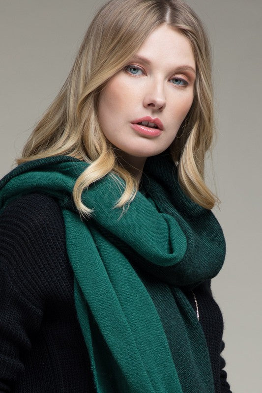 Green Two-Tone Scarf