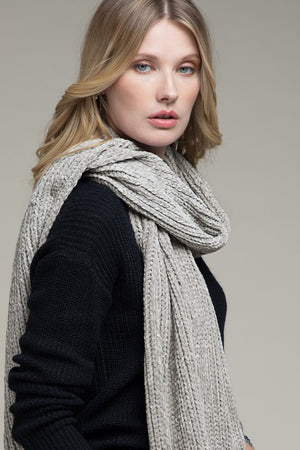 Grey Chenille Scarf