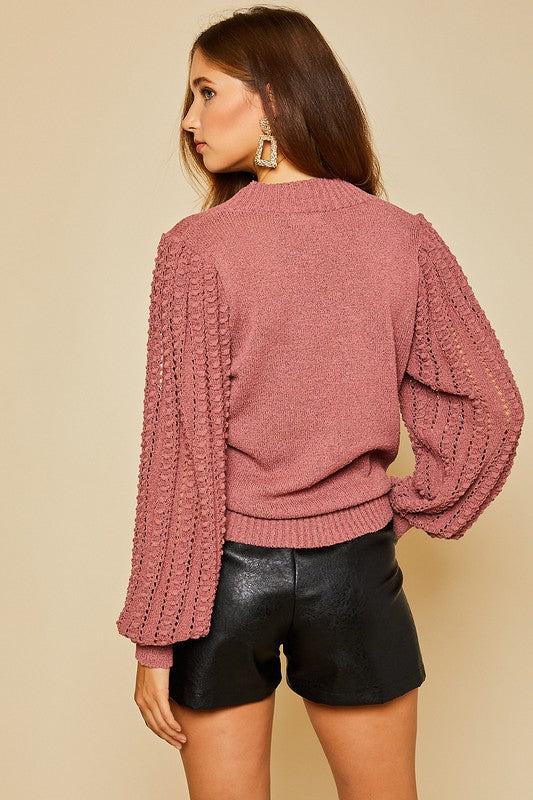 Crochet Sleeve Sweater
