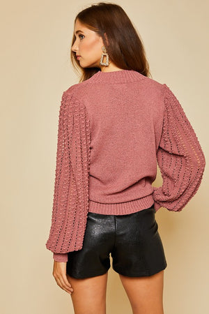 Crochet Sleeve Sweater