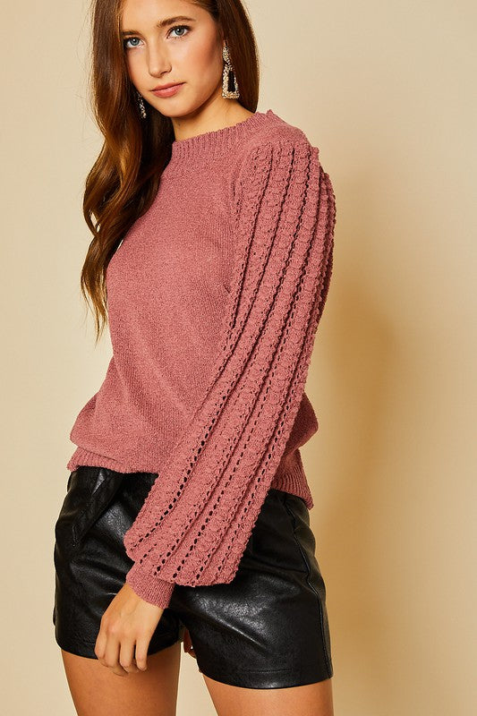 Crochet Sleeve Sweater