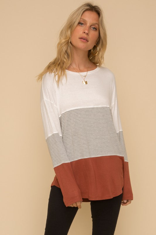 Color Block Stripe Top