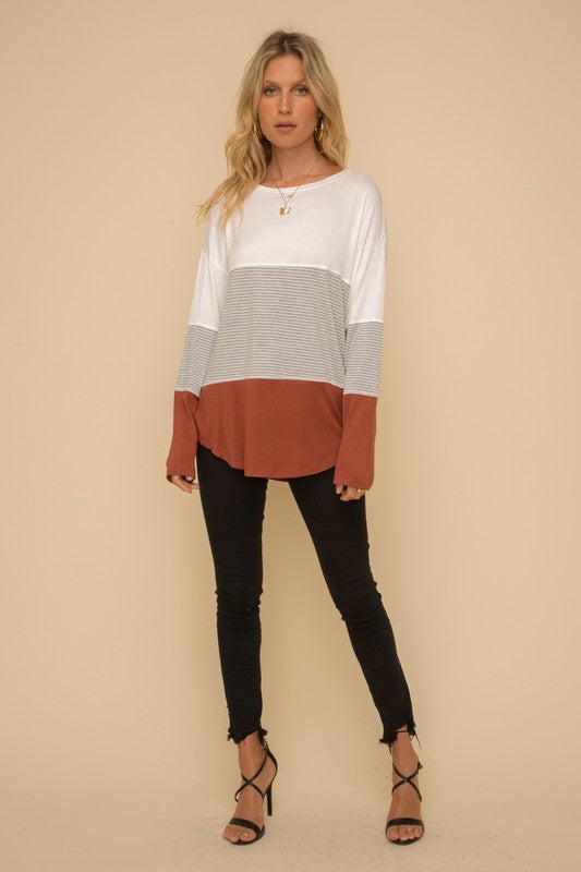 Color Block Stripe Top