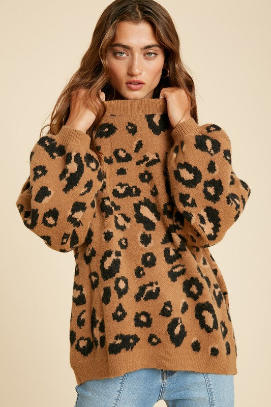 Camel Leopard Sweater