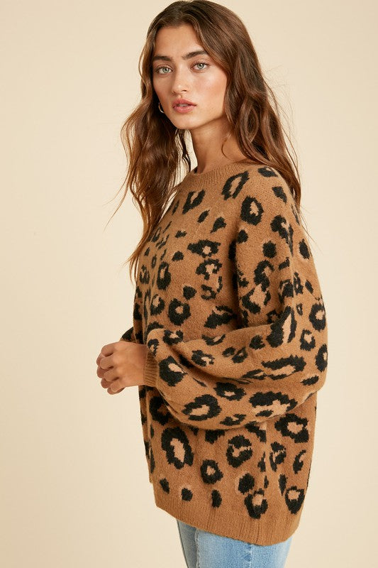 Camel Leopard Sweater