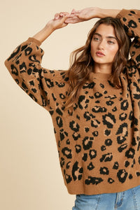 Camel Leopard Sweater