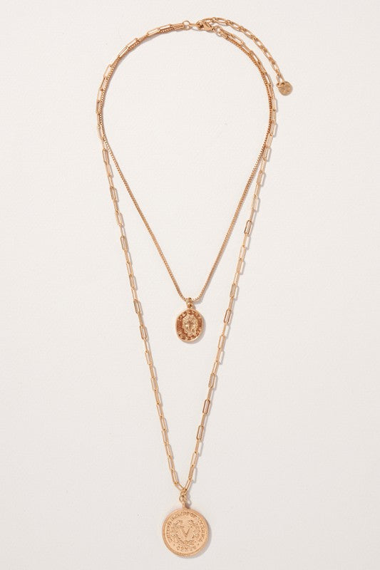 Double Coin Necklace